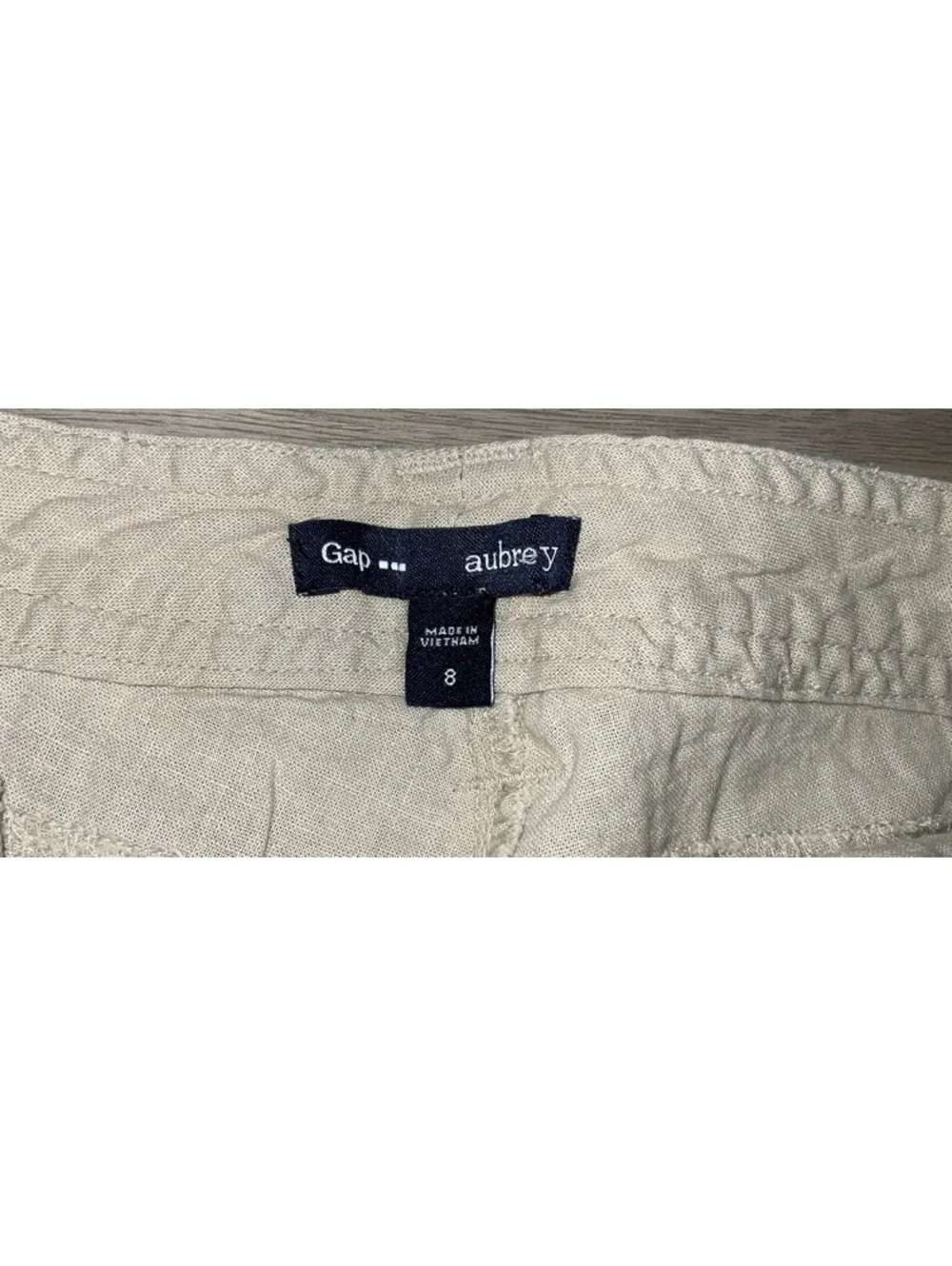 Gap Aubrey Beige Linen Blend Shorts Size 8